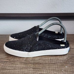 Keds Sparkling Black Slip-On Mules